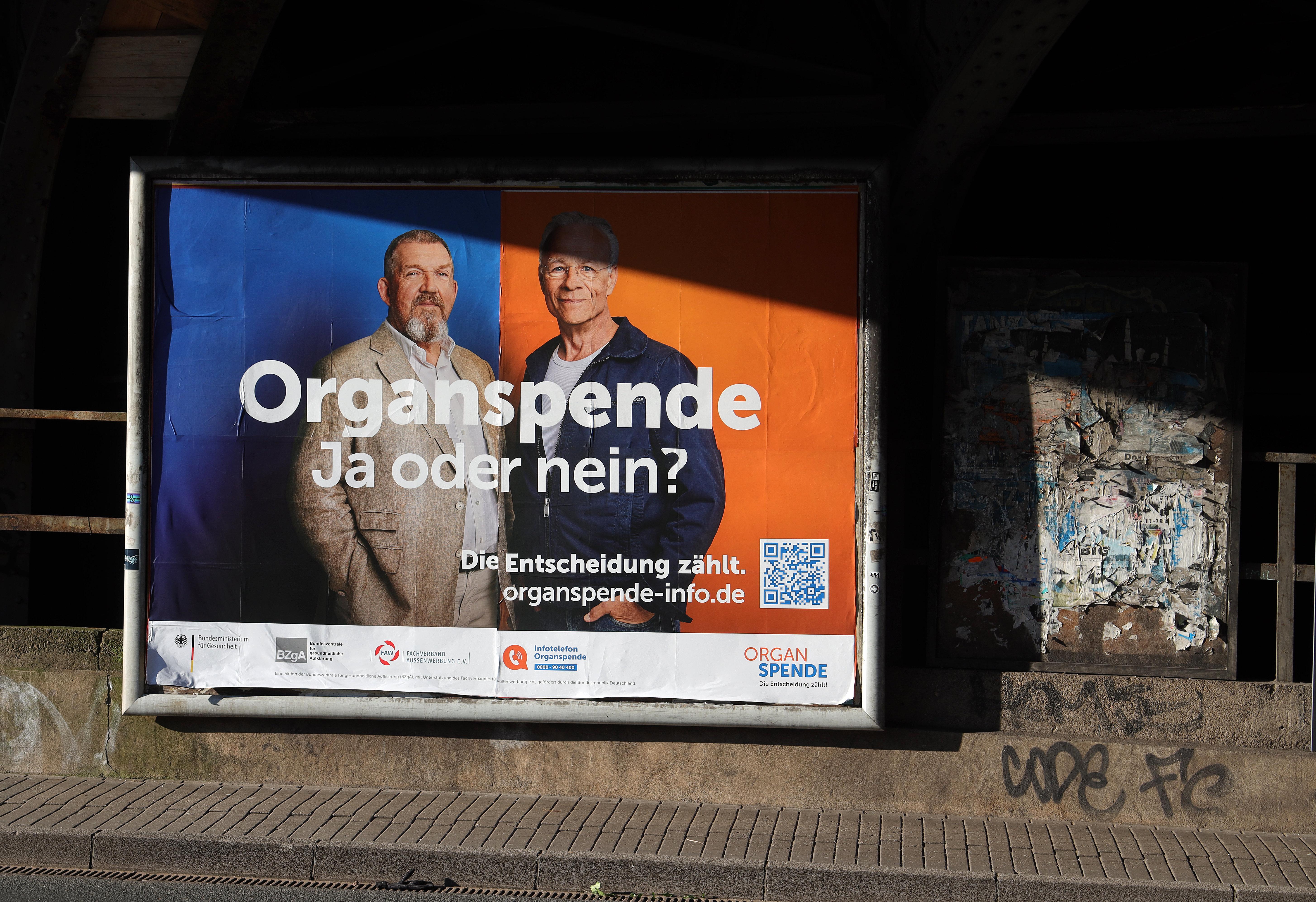 Plakat zum Thema Organspende