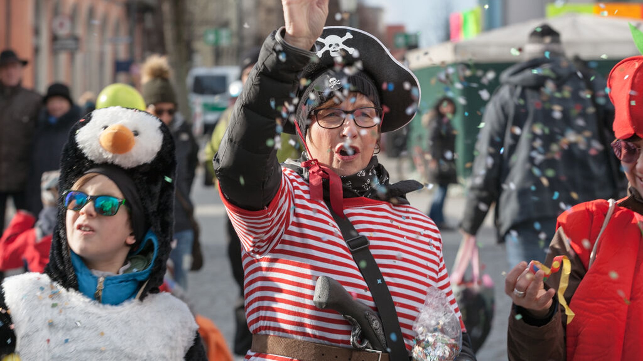 Faschingsumzug der Marktweiber auf dem Viktualienmarkt in München 2018