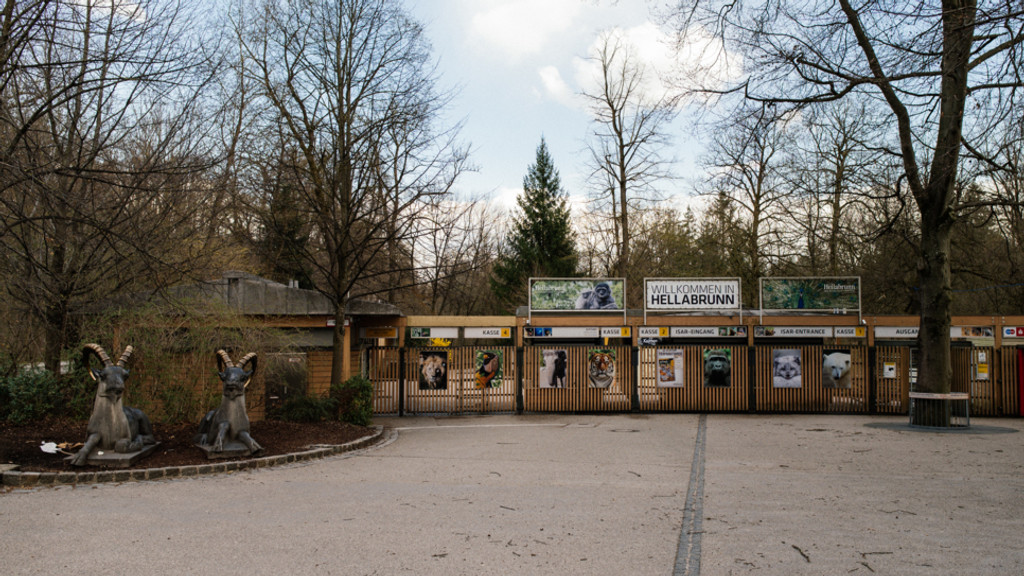 Eingang zum Tierpark während des Lockdowns