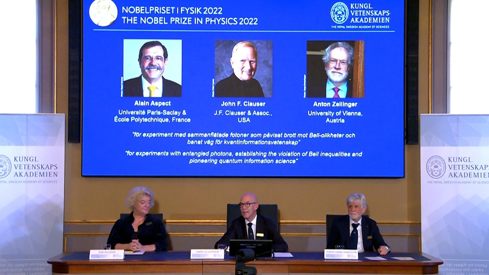 PhysikNobelpreis an drei Quantenforscher BR24