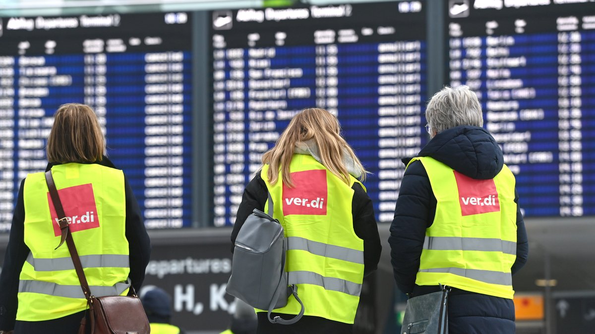 Warnstreik am Flughafen München am Freitagvormittag