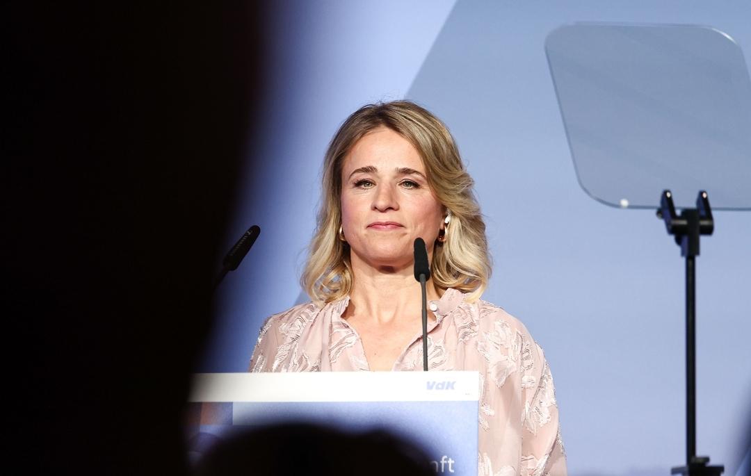 Die VdK-Vorsitzende Verena Bentele bei einer Diskussionsveranstaltung