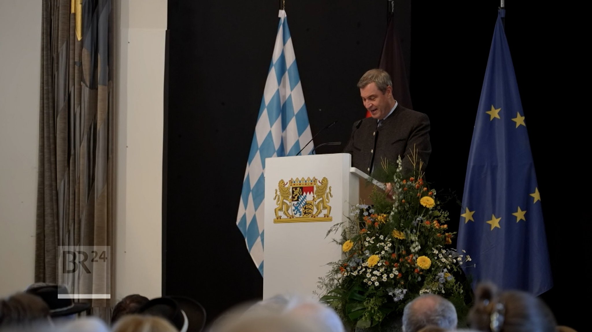 CSU-Chef Markus Söder bei der Eröffnung der Landesausstellung in Freyung: Keine Erklärung zu seinem Aigner-Vorstoß im Münchner Merkur.