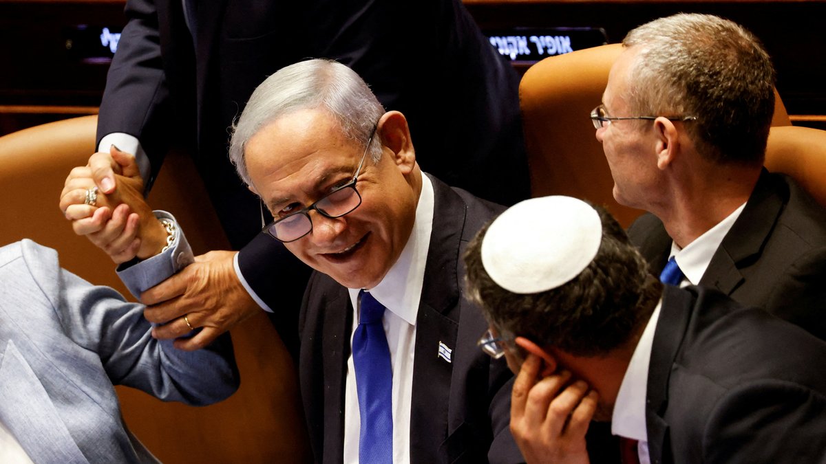 Premier Benjamin Netanyahu vor der entscheidenden Abstimmung im israelischen Parlament zur Justizreform.