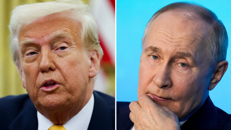 US-Präsident Donald Trump (l) und der russische Präsident Wladimir Putin | Bild: dpa-Bildfunk/Pavel Bednyakov/AP US-Präsident Donald Trump (l) und der russische Präsident Wladimir Putin