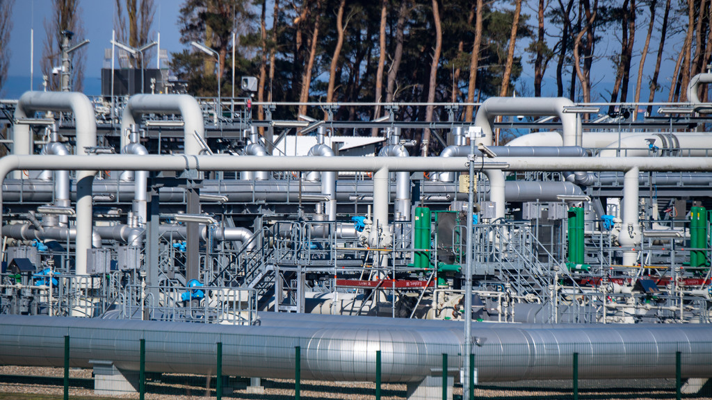 Rohrsysteme und Absperrvorrichtungen der Gasempfangsstation der Ostseepipeline Nord Stream 1 in Lubmin bei Greifswald