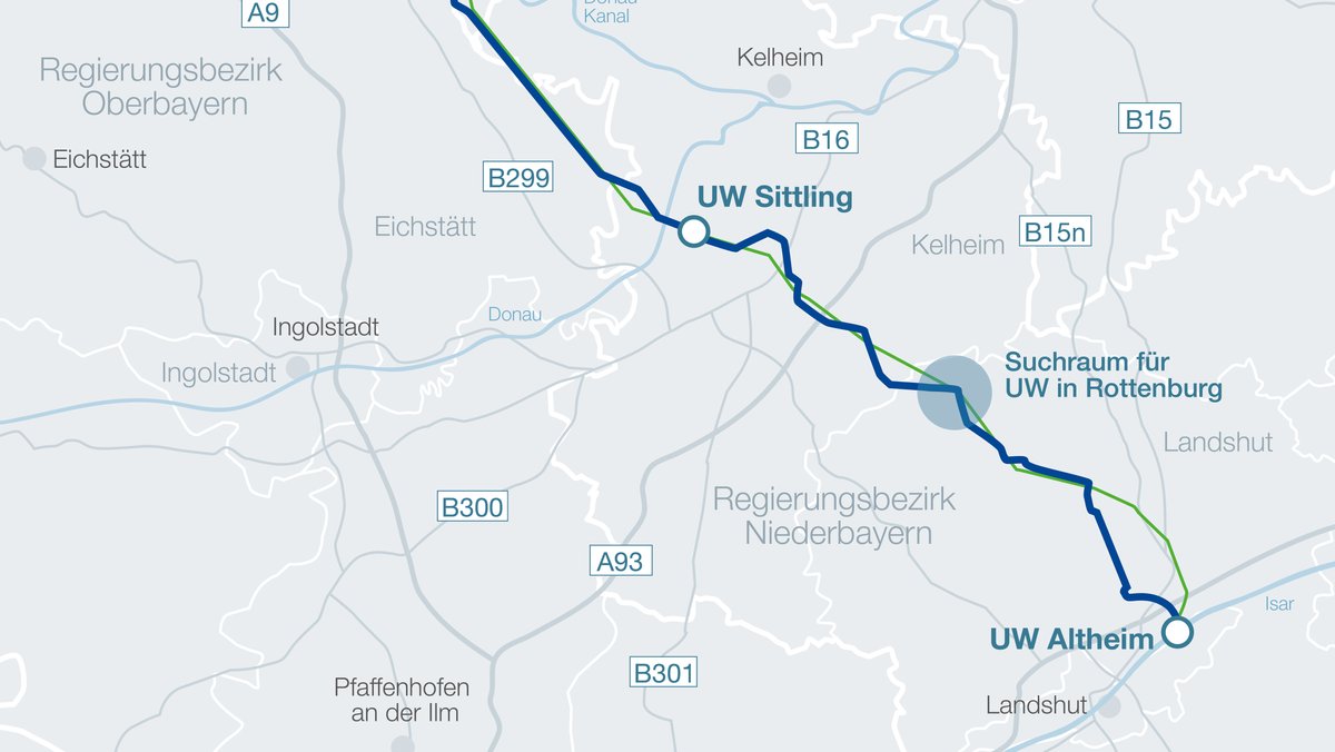 Der letzte Abschnitt der Juraleitung führt durch Niederbayern