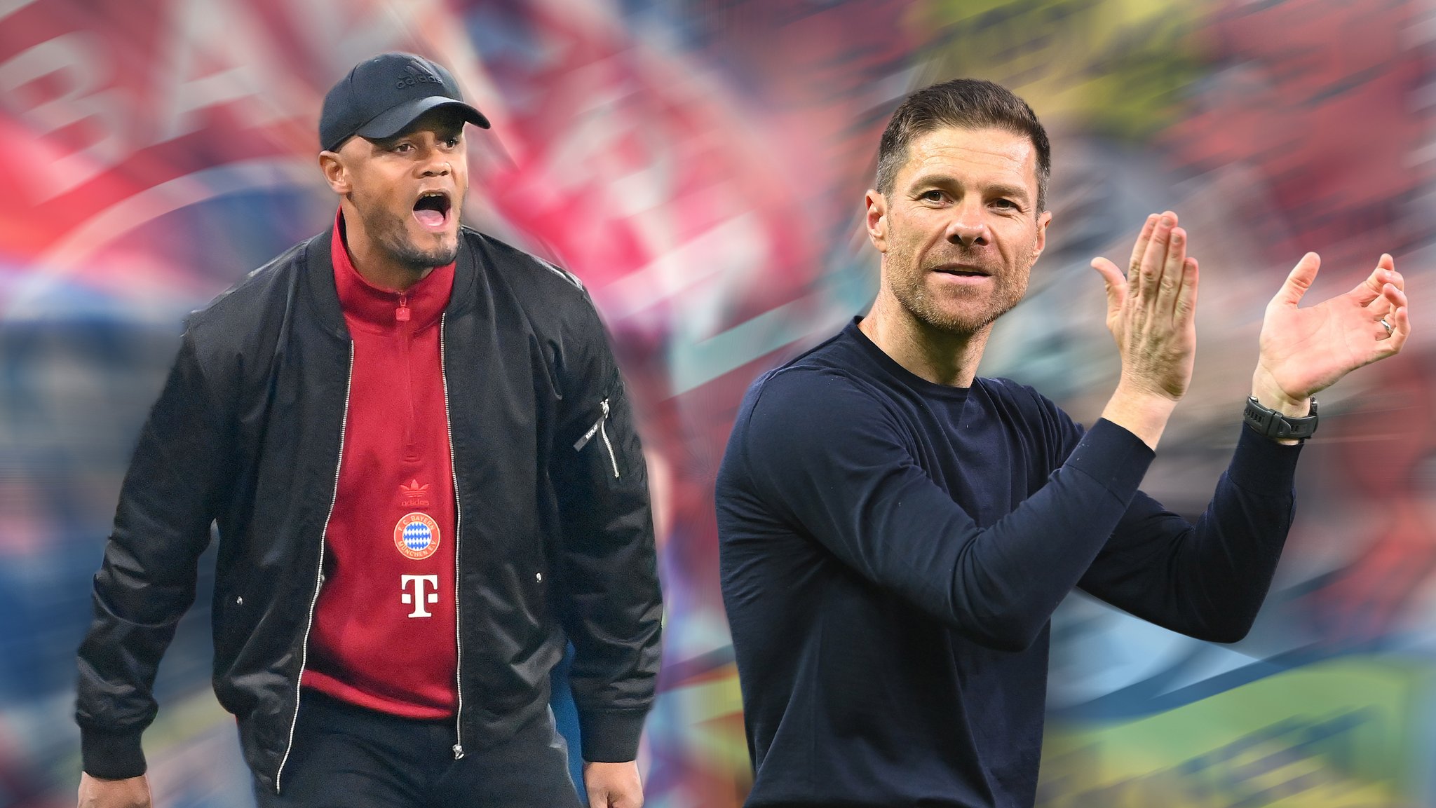 FC-Bayern-Trainer Vincent Kompany und Leverkusen-Coach Xabi Alonso