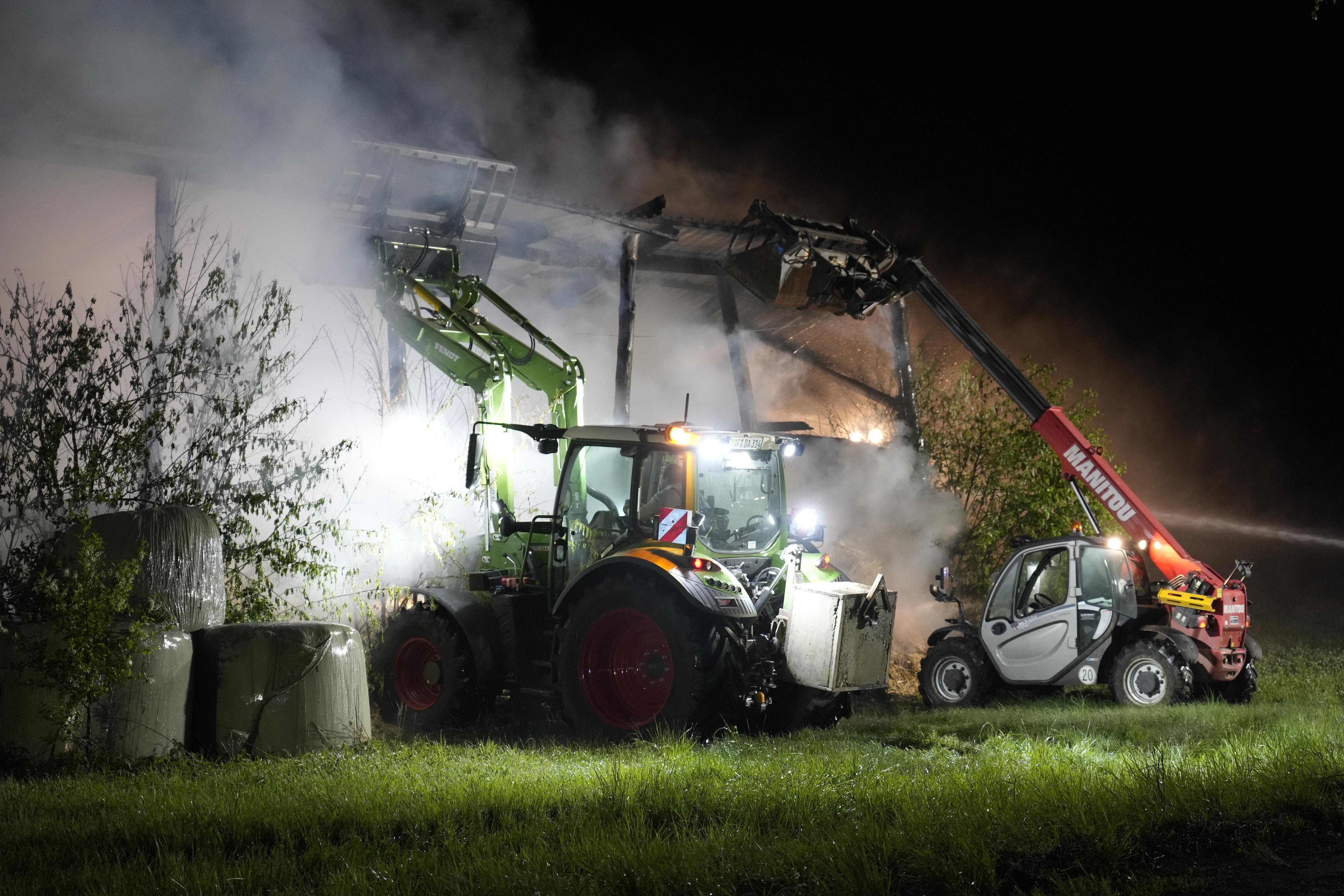 Brand einer Scheune in Hohenwart-Freinhausen.