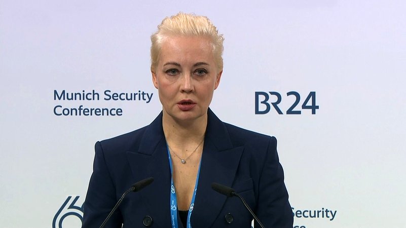 Julia Nawalnaja, die Ehefrau von Alexej Nawalny, auf der Münchner Sicherheitskonferenz