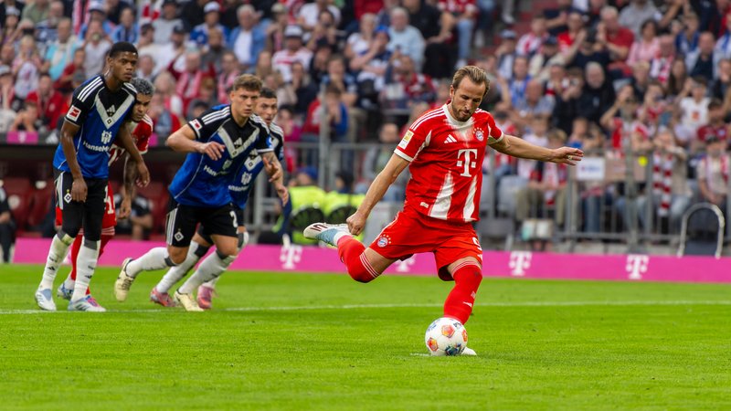 Spielszene FC Bayern - Hamburger SV | Bild: picture-alliance/dpa Spielszene FC Bayern - Hamburger SV