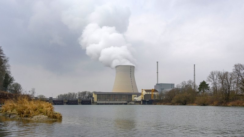 Das Kernkraftwerk Isar, aufgenommen am 12.03.22.