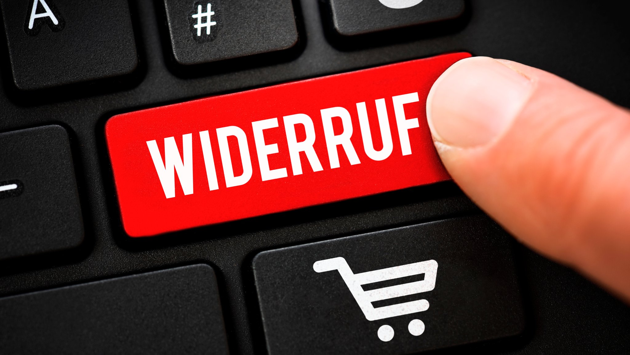 Fotomontage: Finger drückt Button "Widerruf" auf einer Tastatur | Bild: picture alliance / CHROMORANGE | Christian Ohde Fotomontage: Finger drückt Button "Widerruf" auf einer Tastatur