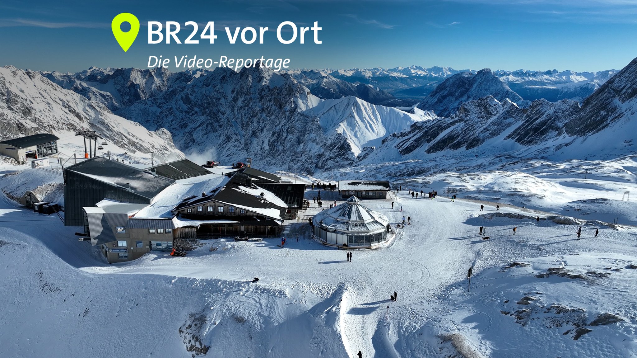 Zu sehen ist die Zugspitze mit seinen diversen Restaurants.