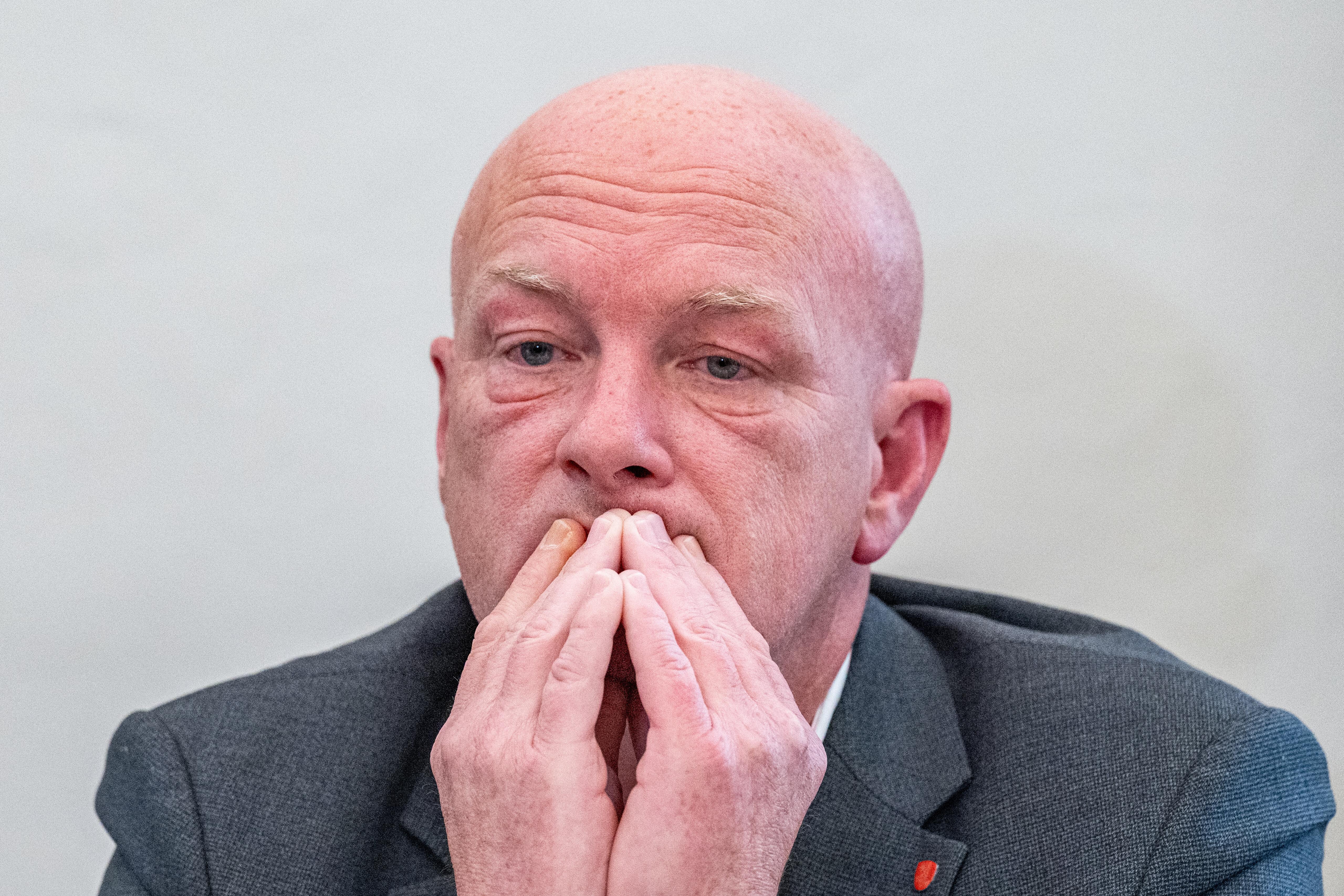 Joachim Wolbergs am 20. Mai während einer Pressekonferenz.