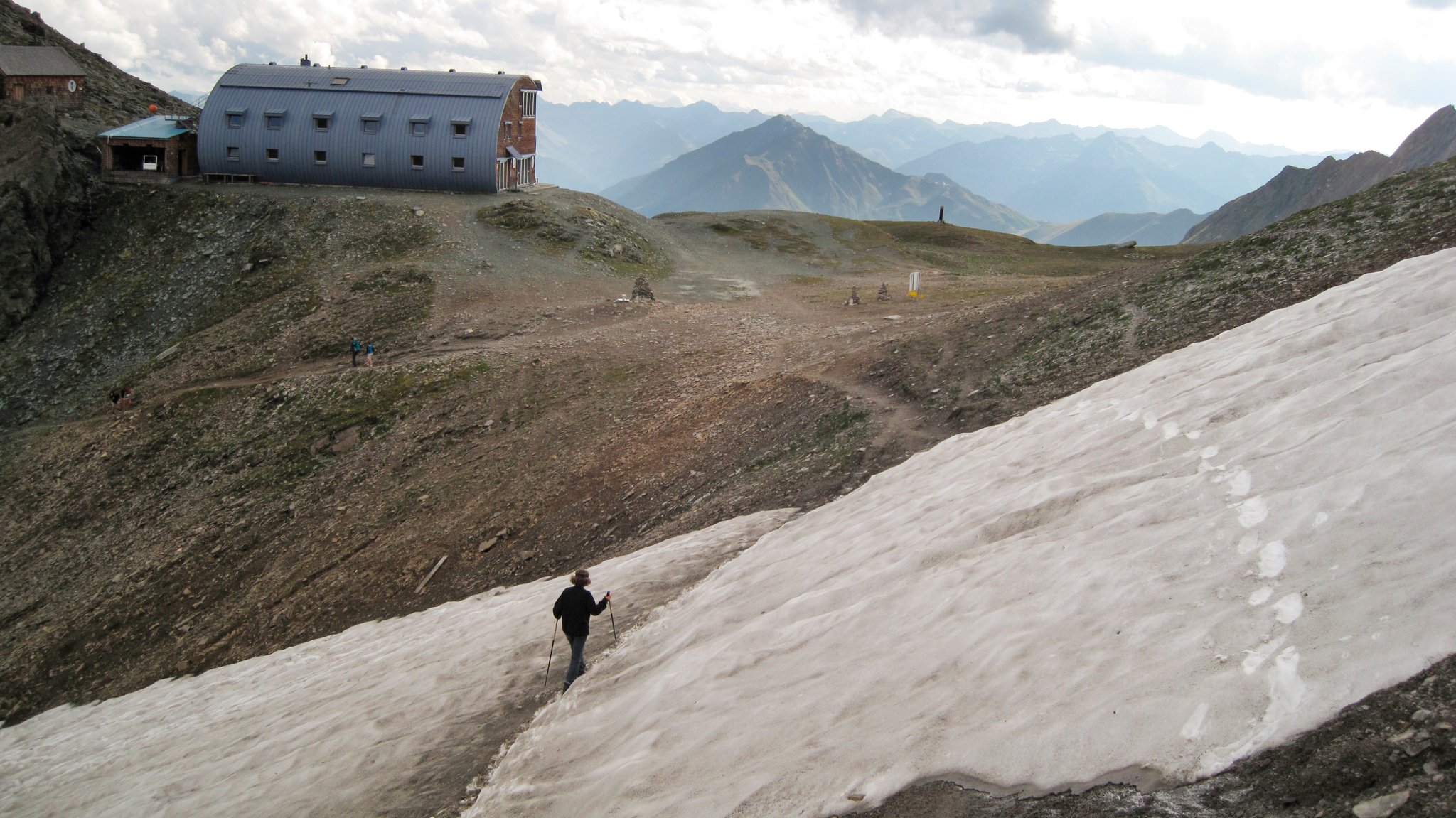 Wanderer auf dem Weg zu Stüdlhütte