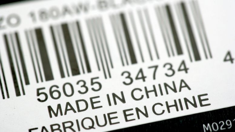 Warenlabel "Made in China" | Bild:picture alliance / Ulrich Baumgarten | Ulrich Baumgarten