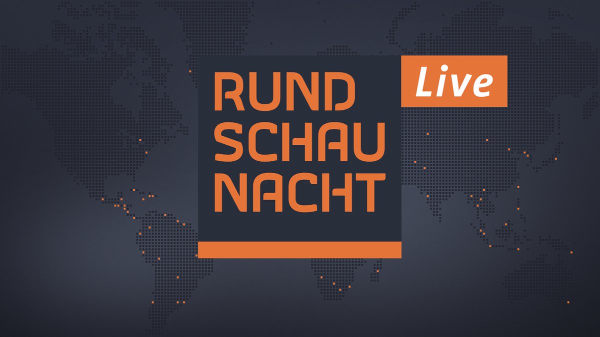 Rundschau-Nacht-Logo mit Live-Auszeichnung vor Weltkarte