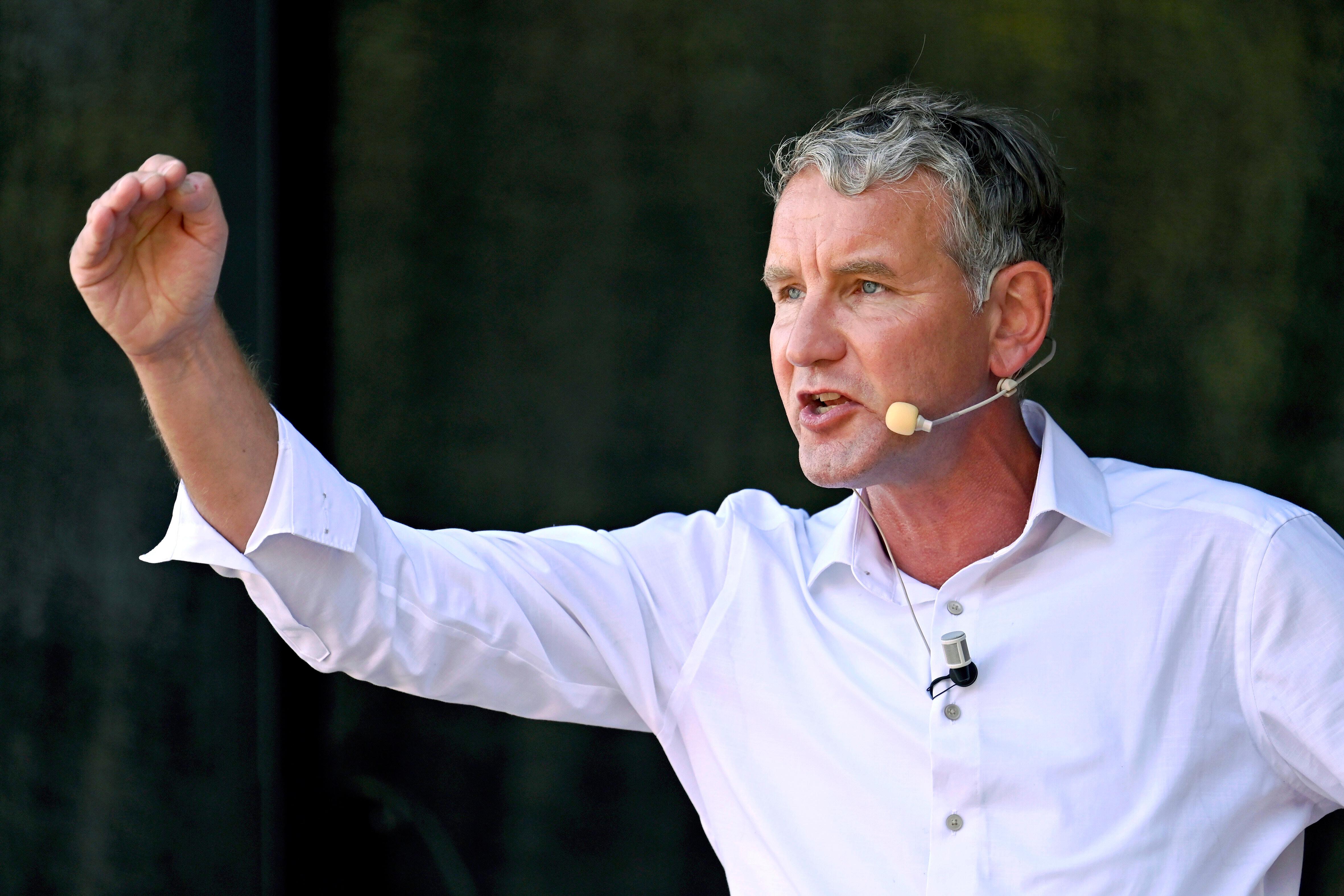 (Archivbild) Thüringer AfD-Chef Björn Höcke bei einer Wahlkampfveranstaltung