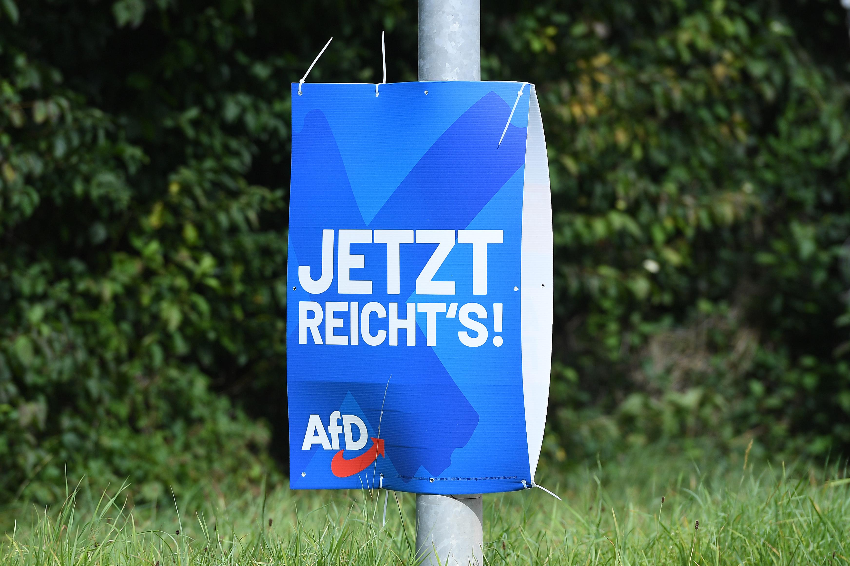 Plakat der AfD im bayerischen Landtagswahlkampf