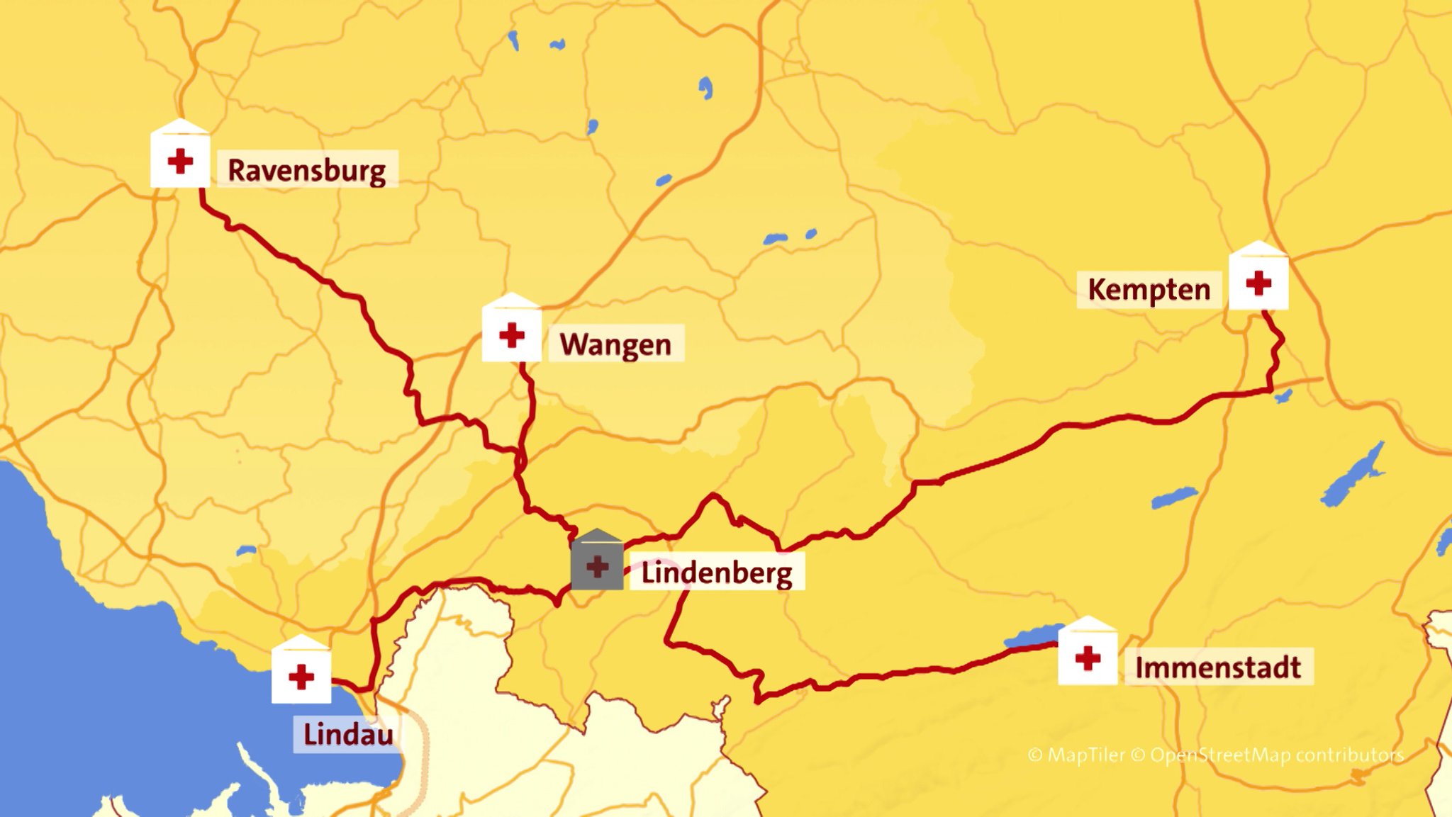 Welche Wege durch die Schließung der Klinik in Lindenberg entstehen.