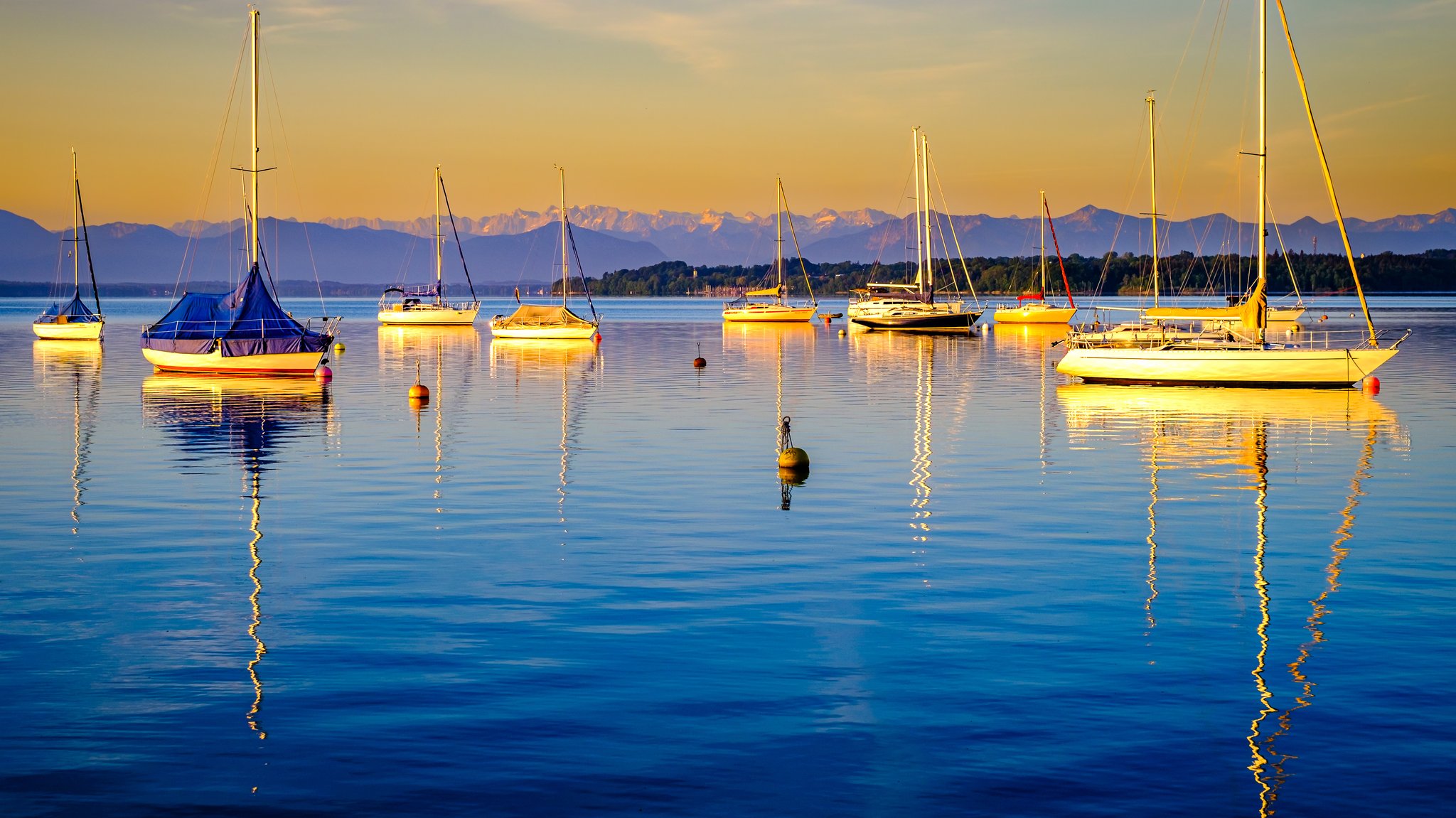 Segelboote auf dem Starnberger See