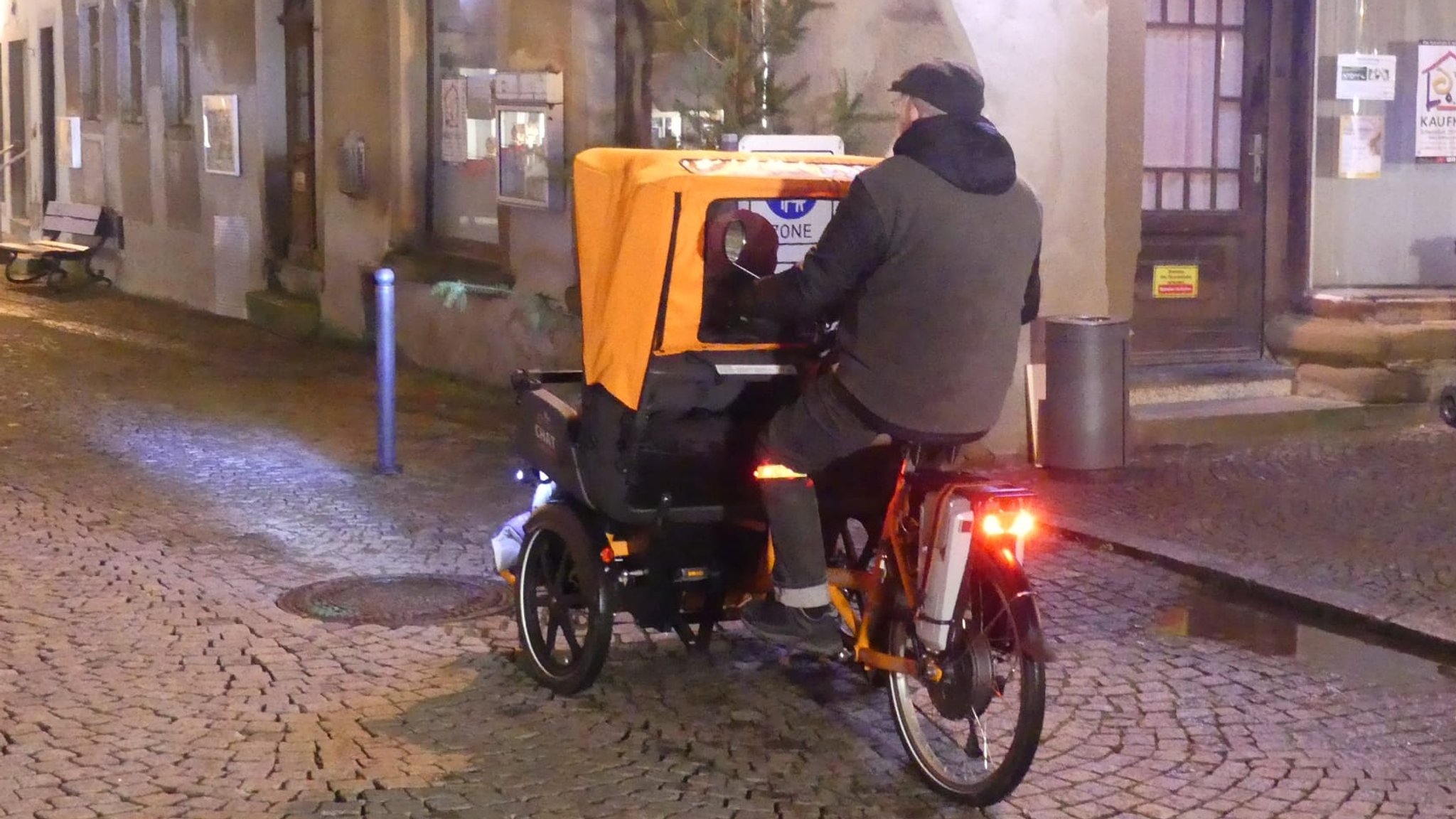 Fahrt durch die Krippenstraße in Gerolzhofen mit einer Rikscha