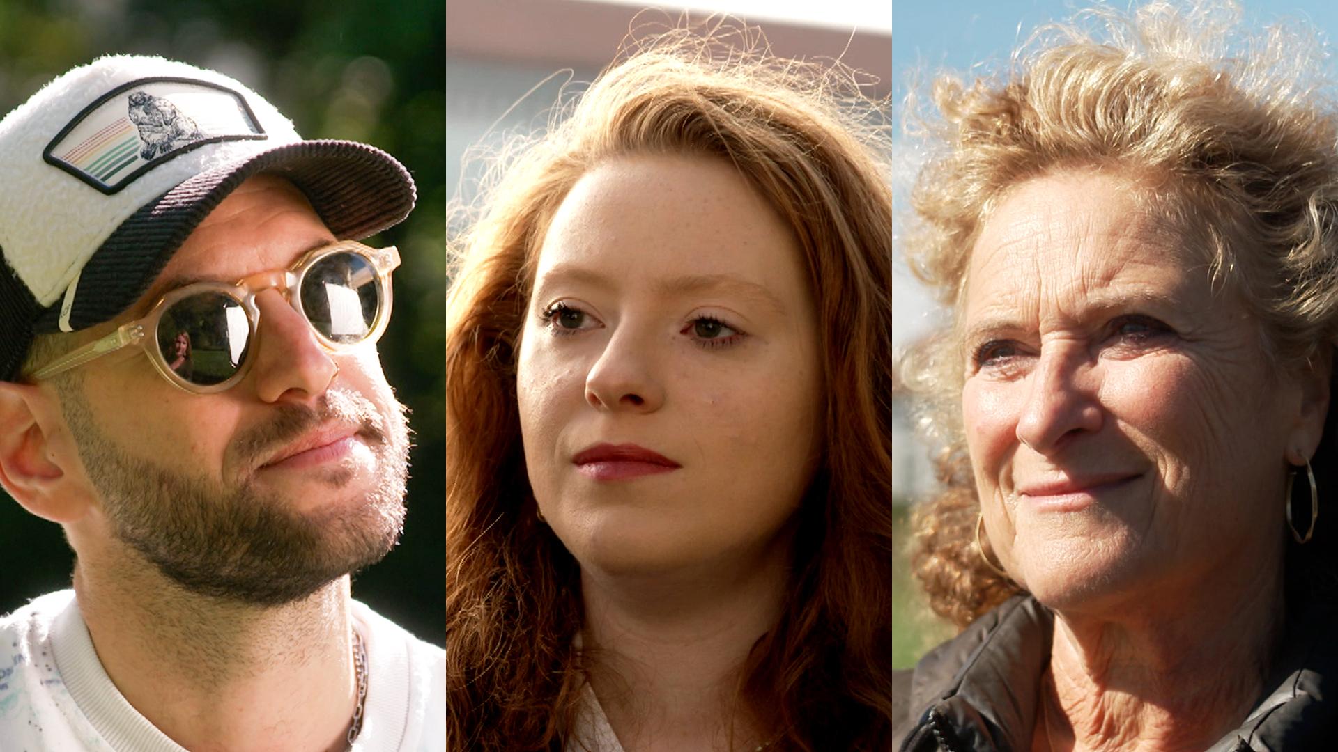 Von links nach rechts: Künstler Aviv, Jessica Flaster und Anita Kaminski.