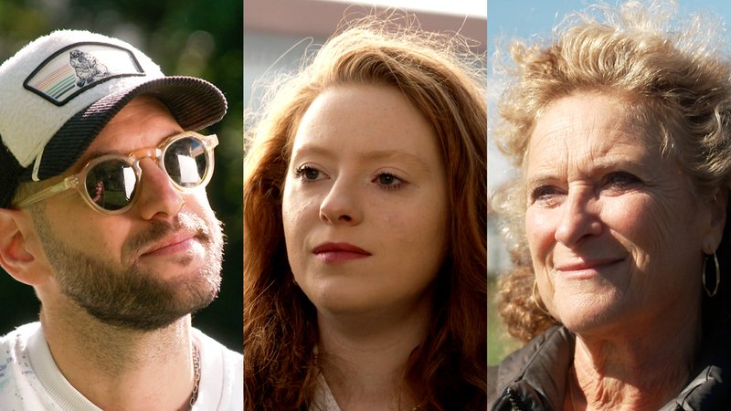Von links nach rechts: Künstler Aviv, Jessica Flaster und Anita Kaminski. | Bild: Bayerischer Rundfunk 2025 Von links nach rechts: Künstler Aviv, Jessica Flaster und Anita Kaminski.