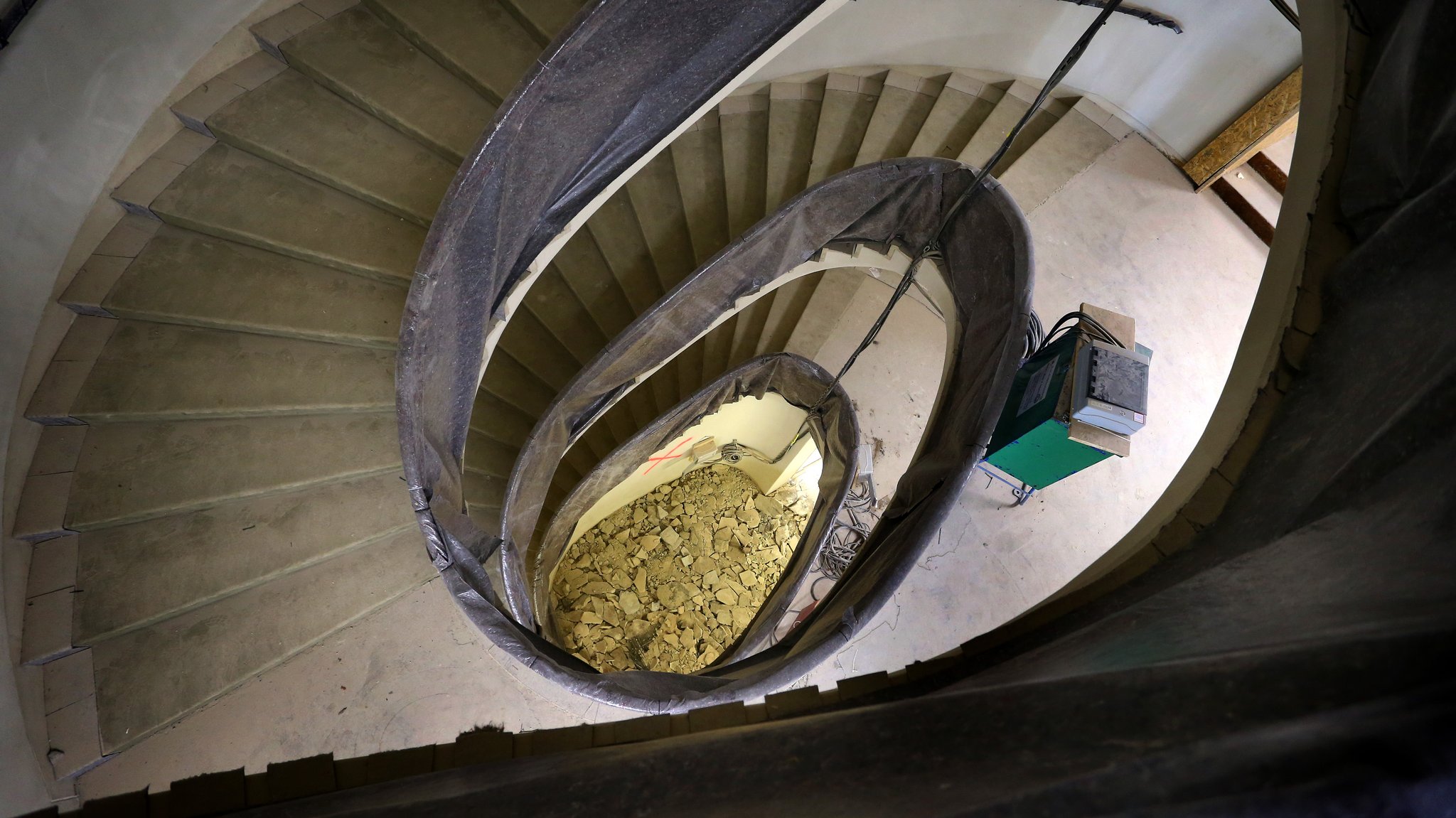 Wendeltreppe im Rohbauzustand 