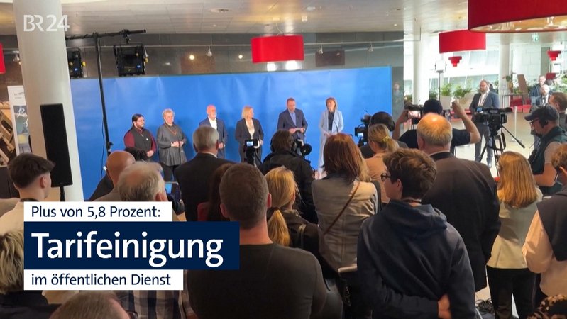 Tarifeinigung im öffentlichen Dienst verkündet | Bild: BR Tarifeinigung im öffentlichen Dienst verkündet