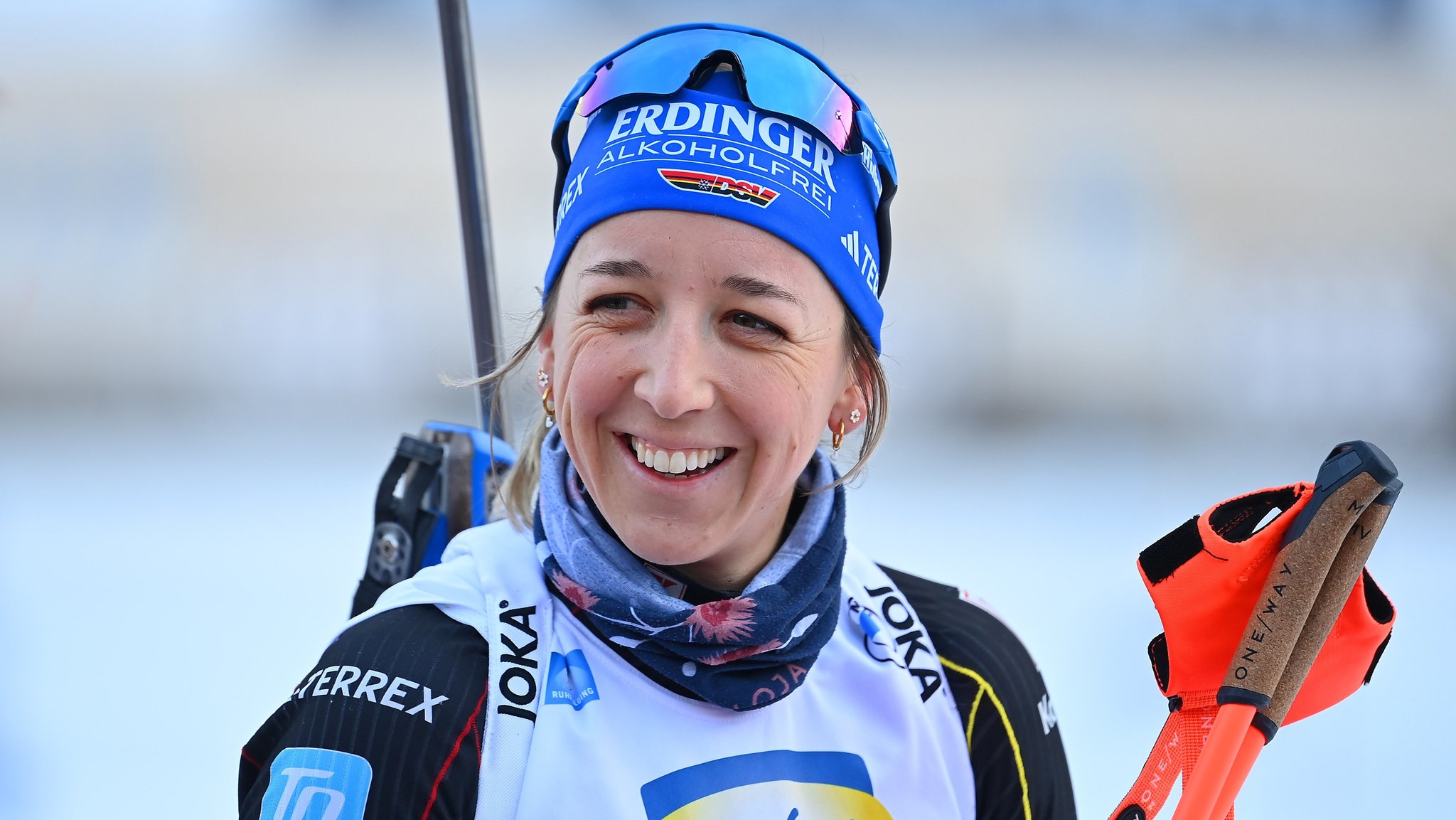 Franziska Preuß nach dem Damen-Sprint in Ruhpolding
