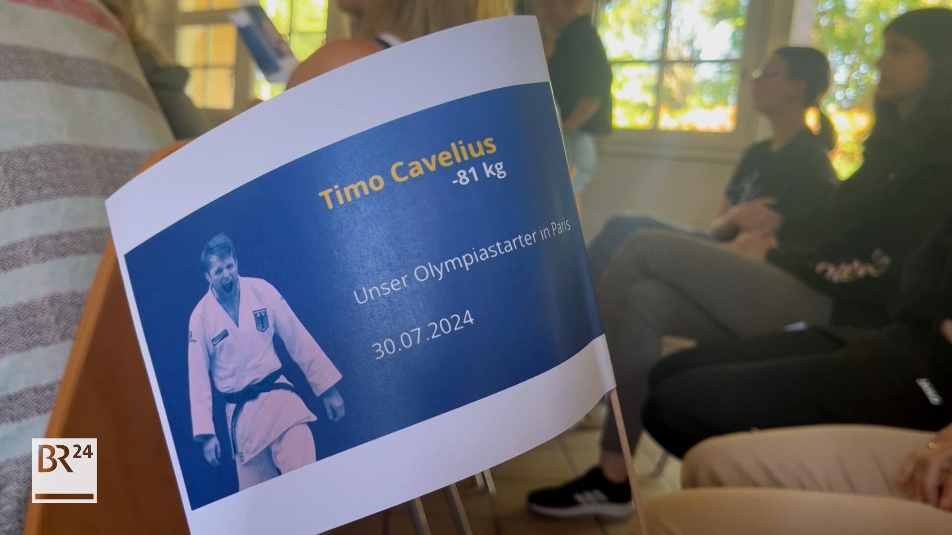 Fähnchen mit dem Olympioniken Cavelius