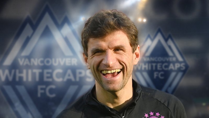 Thomas Müller wechselt zu den Vancouver Whitecaps (Fotomontage) | Bild: picture alliance / SvenSimon | Frank Hoermann/SVEN SIMON Thomas Müller wechselt zu den Vancouver Whitecaps (Fotomontage)