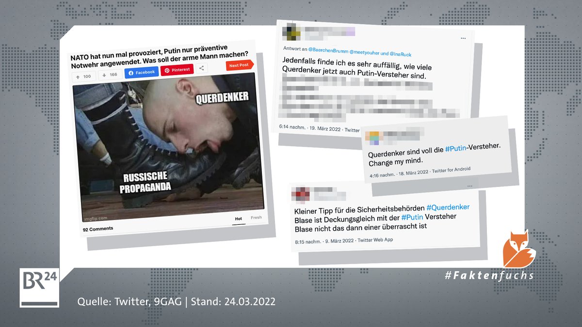In den sozialen Medien mutmaßen User, dass die Querdenken-Bewegung Russland nahesteht