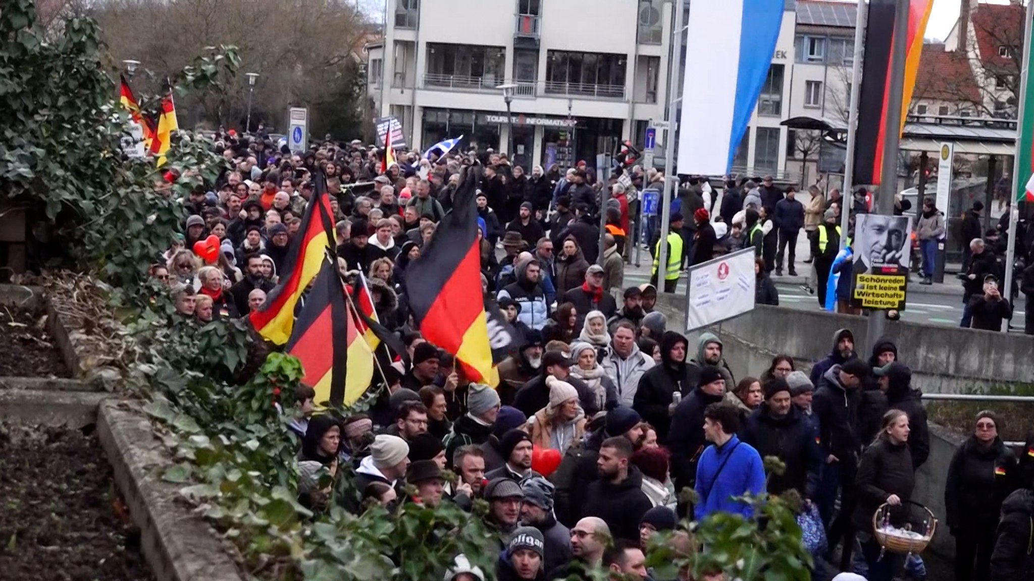 Demoaufmarsch in Aschaffenburg am Sonntag