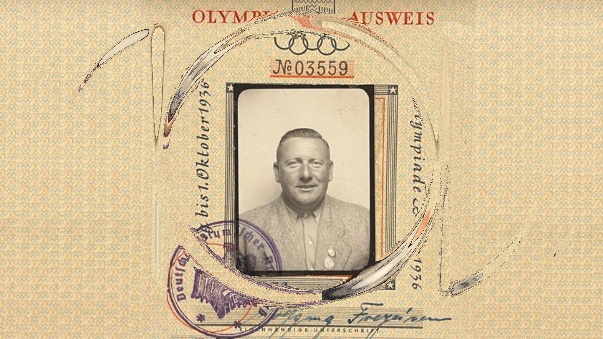 Olympiaausweis von Wolfgang Freyeisen 1936 in Berlin