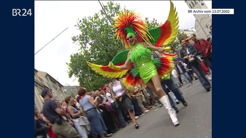 Dragqueen beim CSD in München | Bild: BR-Archiv Dragqueen beim CSD in München