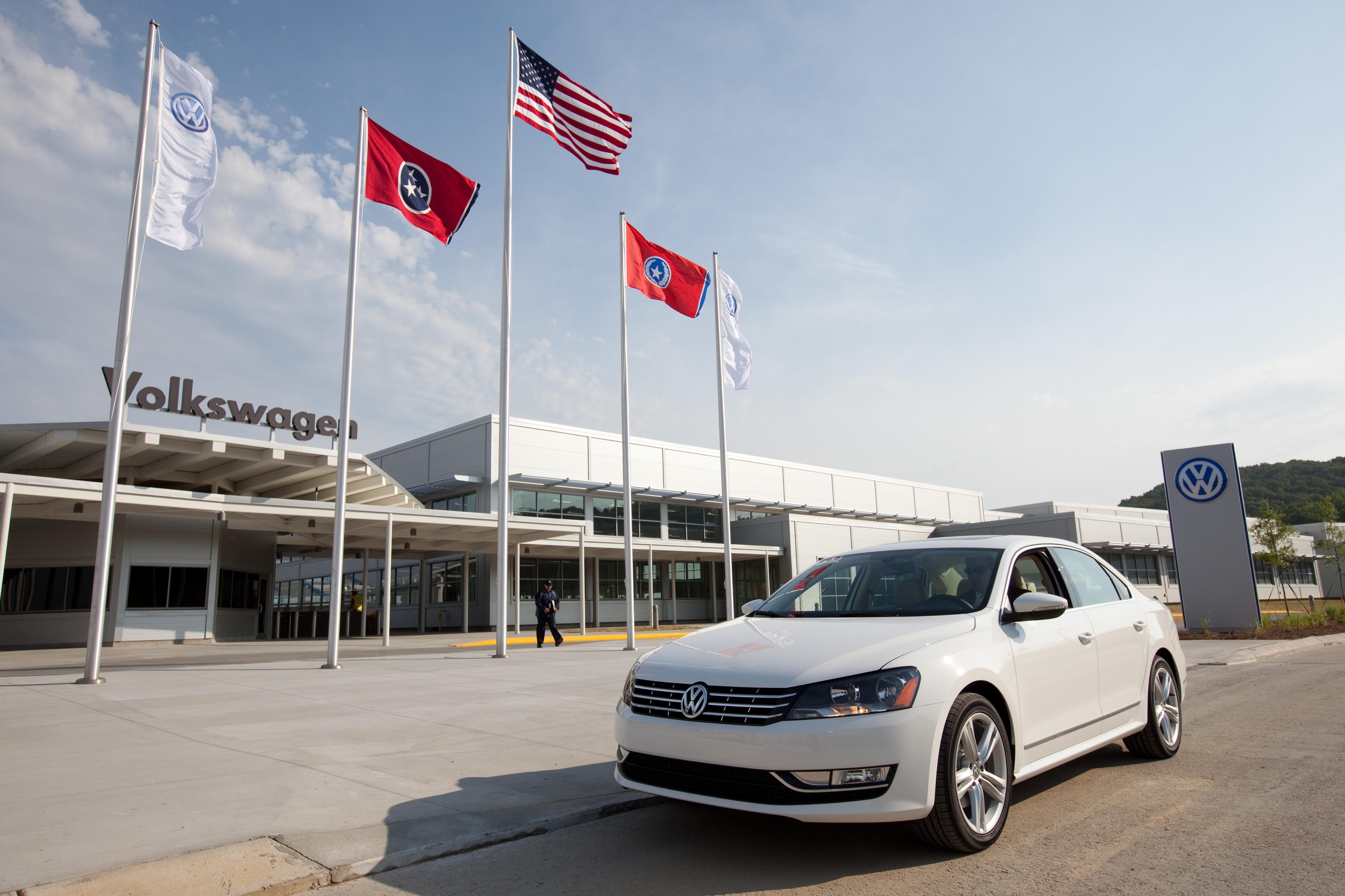 Eingang des US-Werks von Volkswagen in Chattanooga 