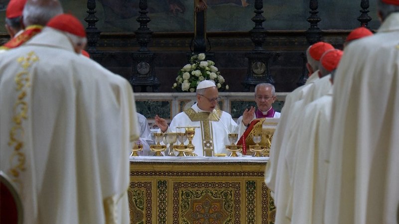 Erste Messe von Papst Leo XIV. | Bild: BR Erste Messe von Papst Leo XIV.