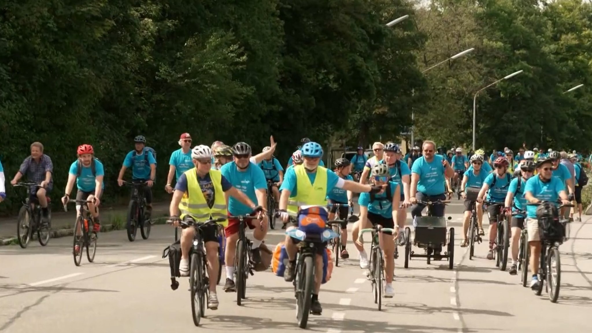 Radfahrer unterwegs nach Fürstenfeldbruck