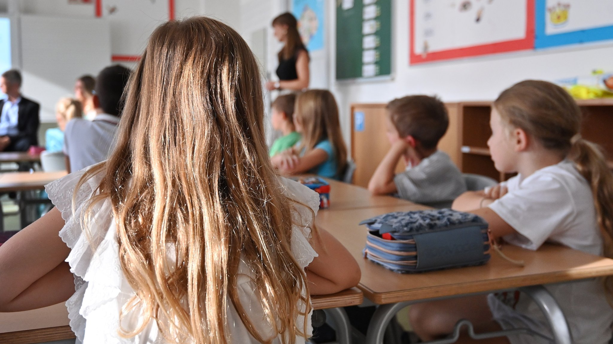 Schulunterricht an einer Grundschule in Bayern