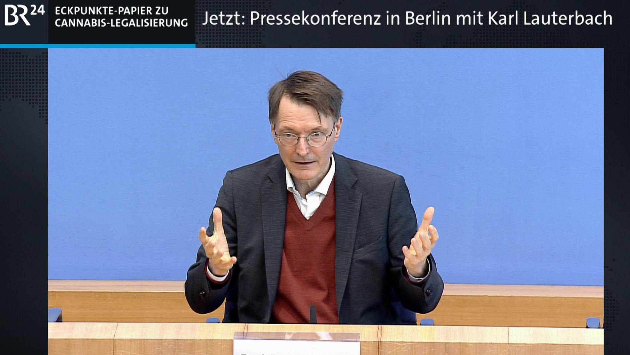 Bundesgesundheitsminister Karl Lauterbach zum Eckpunktepapier Cannabis-Legalisierung