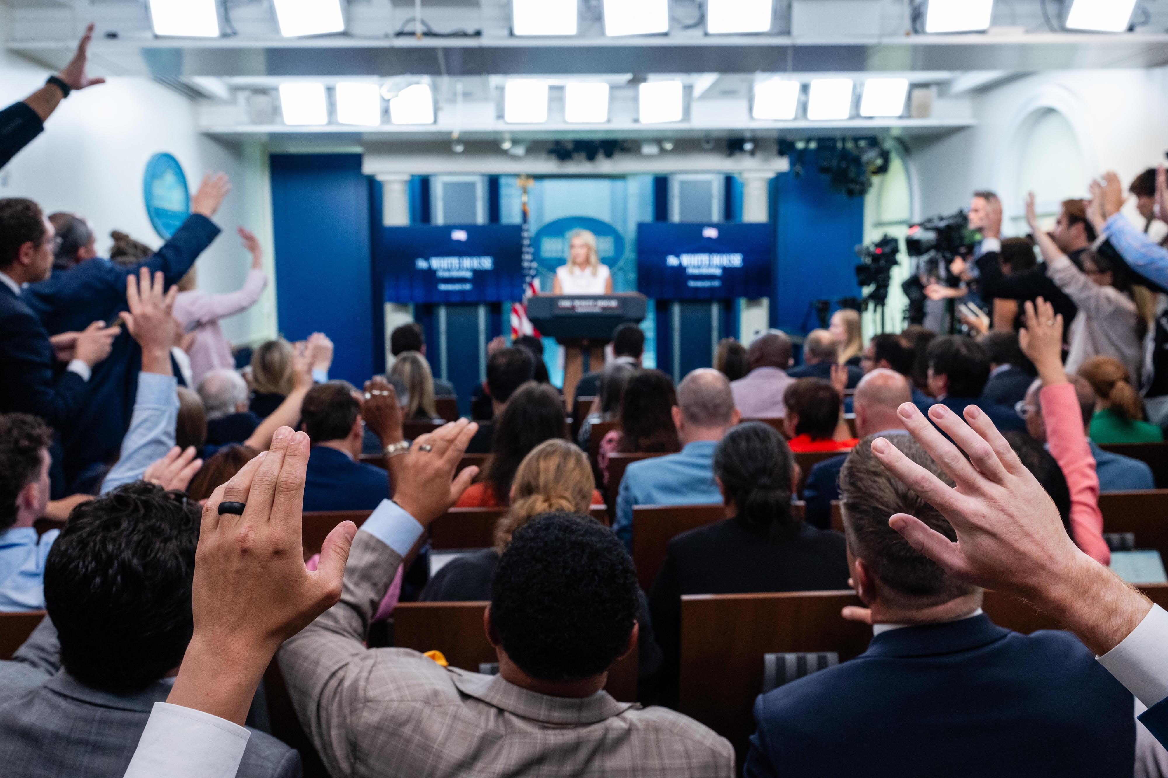 Symbolbild: Pressekonferenz im Weißen Haus