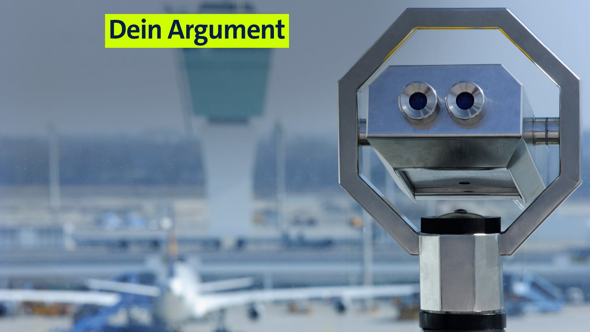 Teleskop mit Blick auf den Flughafen München (Archivbild)