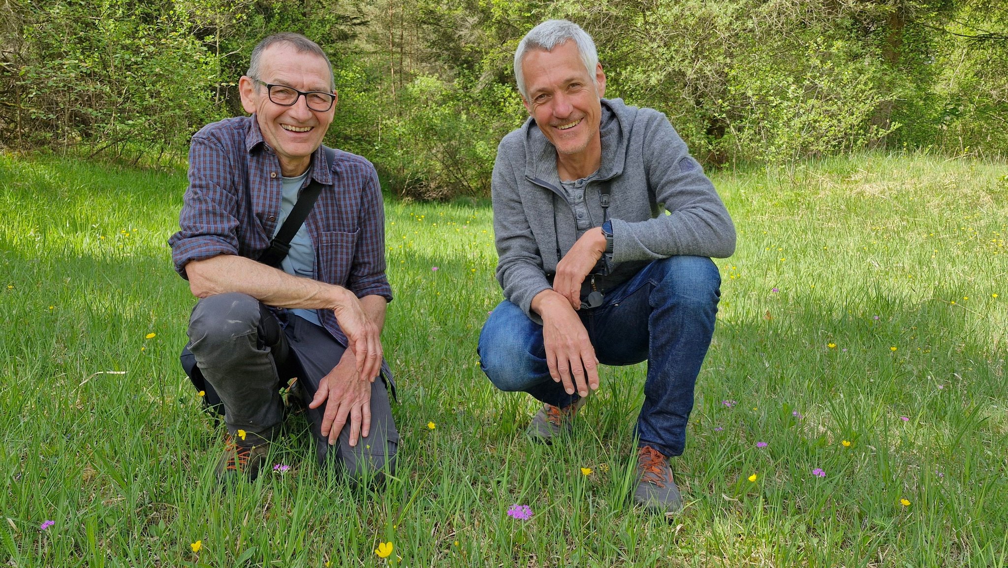 Günter Riegel und Nicolas Liebig im Stadtwald. | Bild: Bayerischer Rundfunk 2026 Günter Riegel und Nicolas Liebig im Stadtwald.