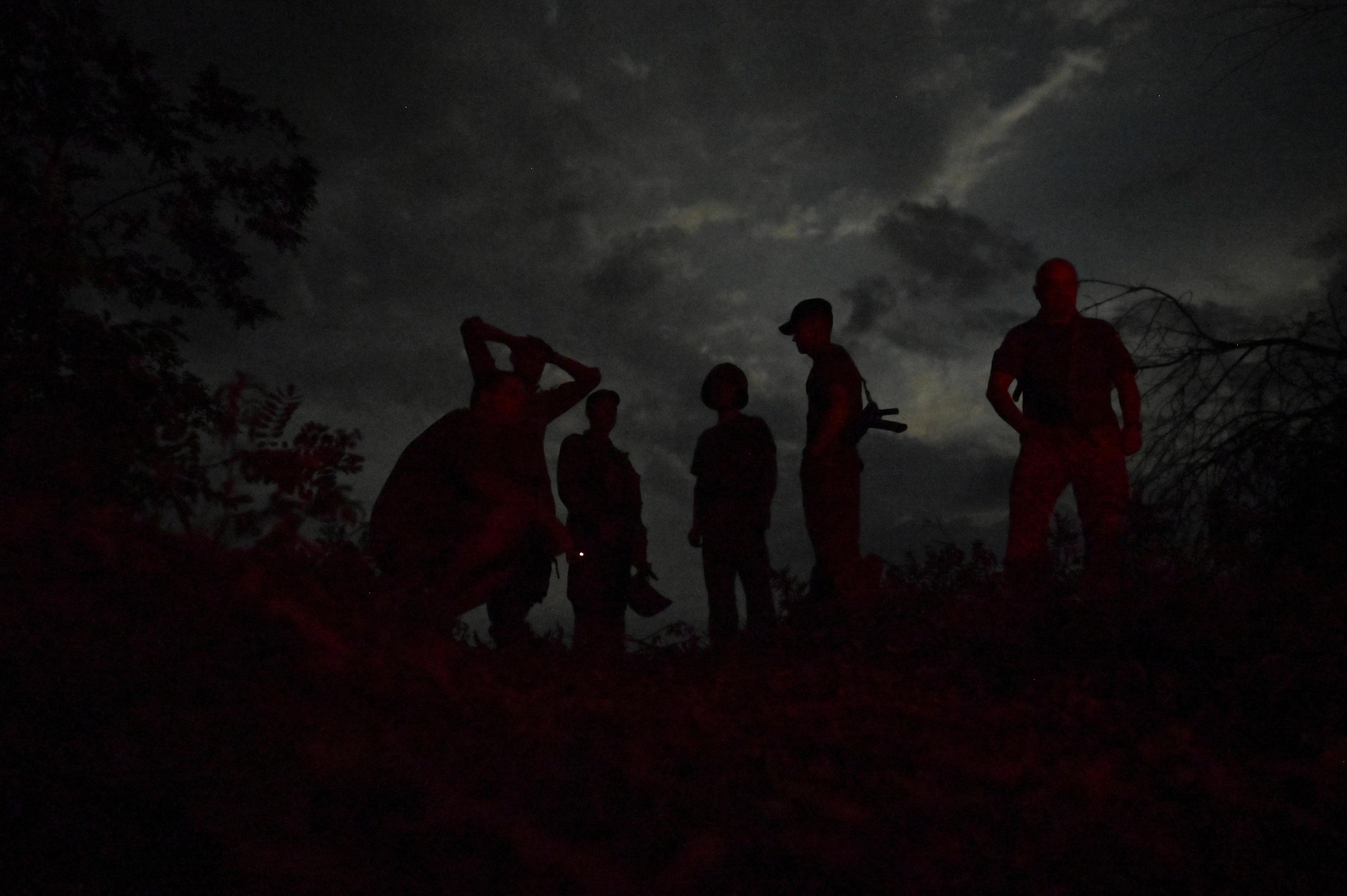 Ukrainische Soldaten an der Front bei Saporischschja