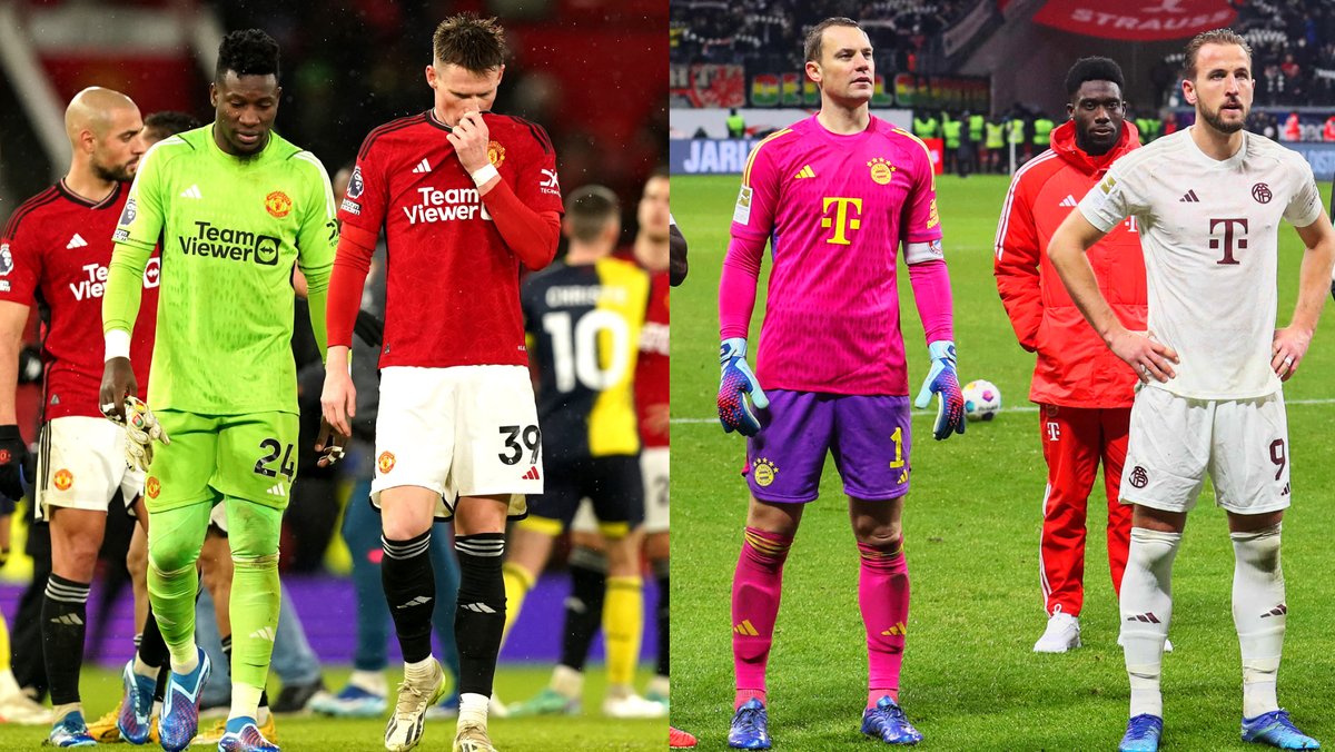 Manchester United (links) und der FC Bayern (rechts)