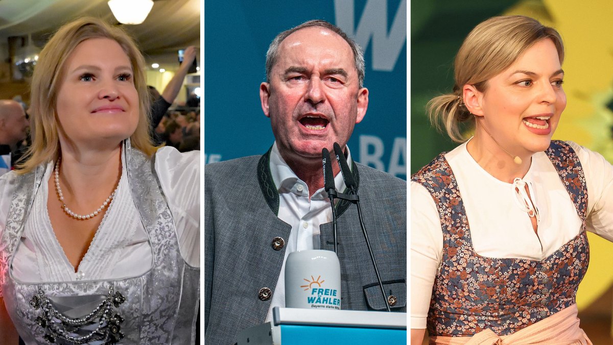 Schonten sich nicht: AfD-Fraktionschefin Katrin Ebner-Steiner, FW-Chef Hubert Aiwanger, Grünen-Fraktionschefin Katharina Schulze (von links).