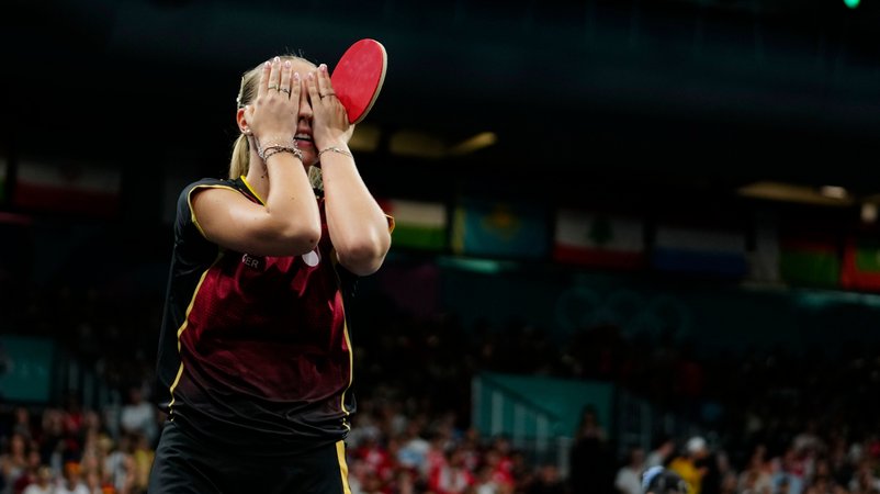 Annett Kaufmann im Halbfinale der Olympischen Spiele 2024 | Bild: dpa-Bildfunk/Petros Giannakouris Annett Kaufmann im Halbfinale der Olympischen Spiele 2024